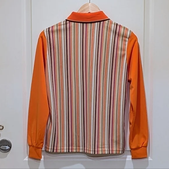 EUC Arnaldo Bassini Italy L Bright Coloured Knit Golf Shirt - SEE SIZE NOTES - Picture 4 of 5